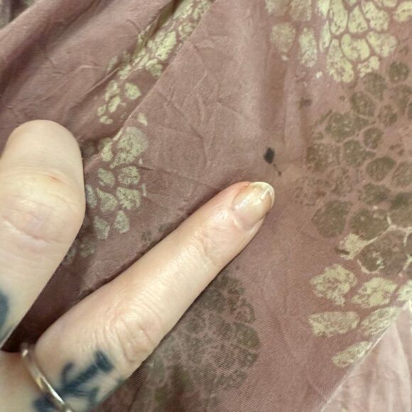 J Jill Silk Floral Wrap Boho Blouse Top Flutter Tunic Paisley Medium M - Picture 7 of 7